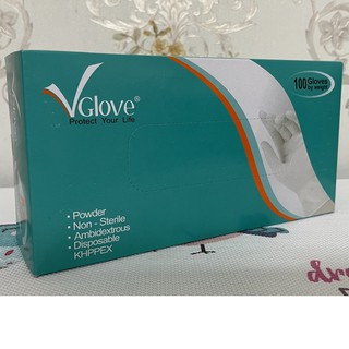 Găng tay y tế có bột VGlove hộp 100 cái