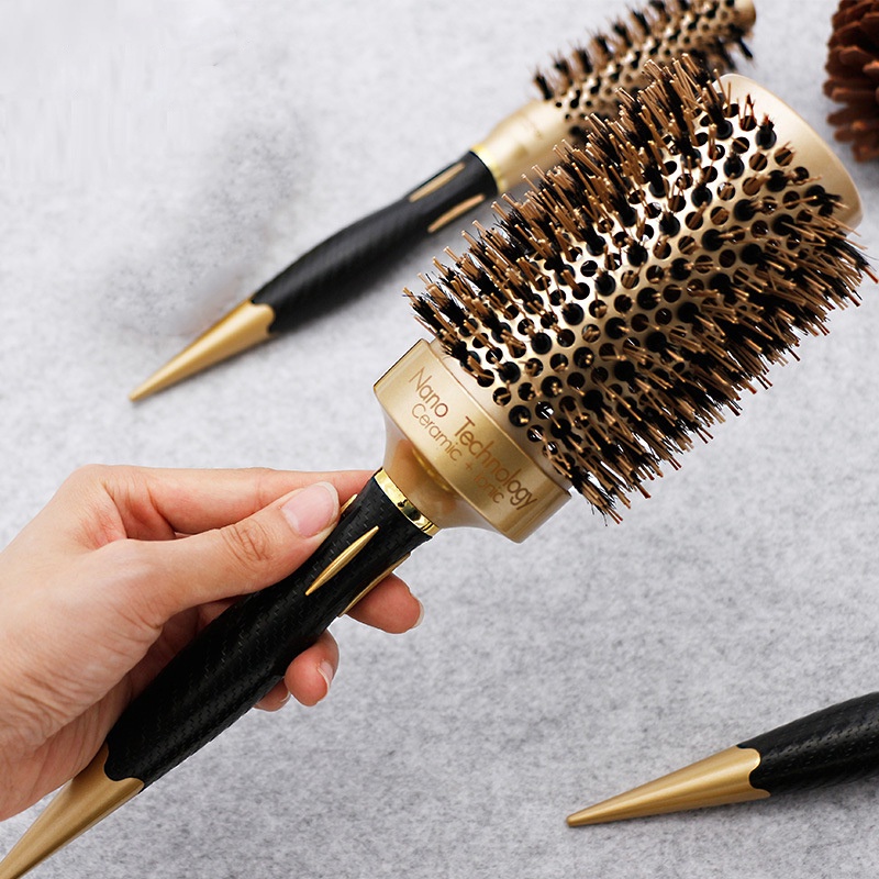 Lược tròn chải tóc tạo kiểu tóc xoăn 4 kích cỡ