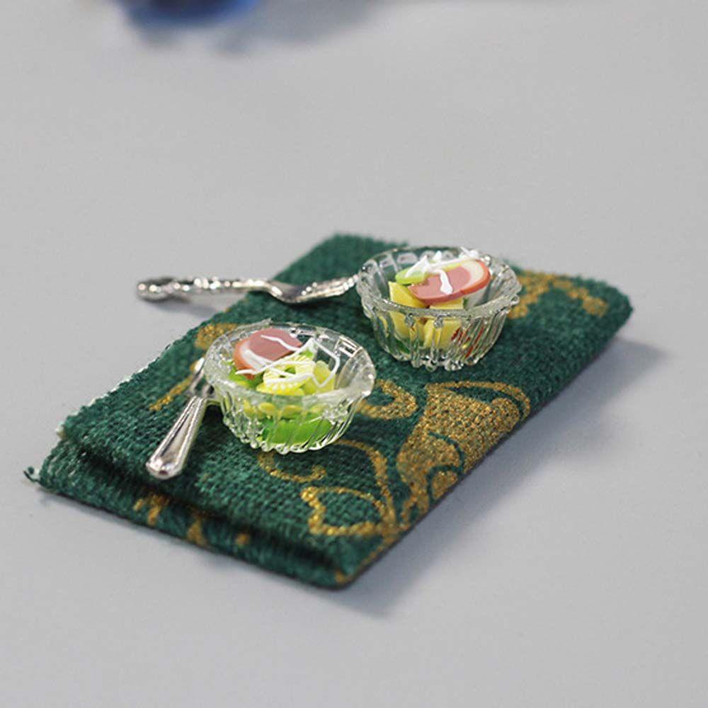 IVORY Mô Hình Tô Salad Đồ Chơi Cho Nhà Búp Bê