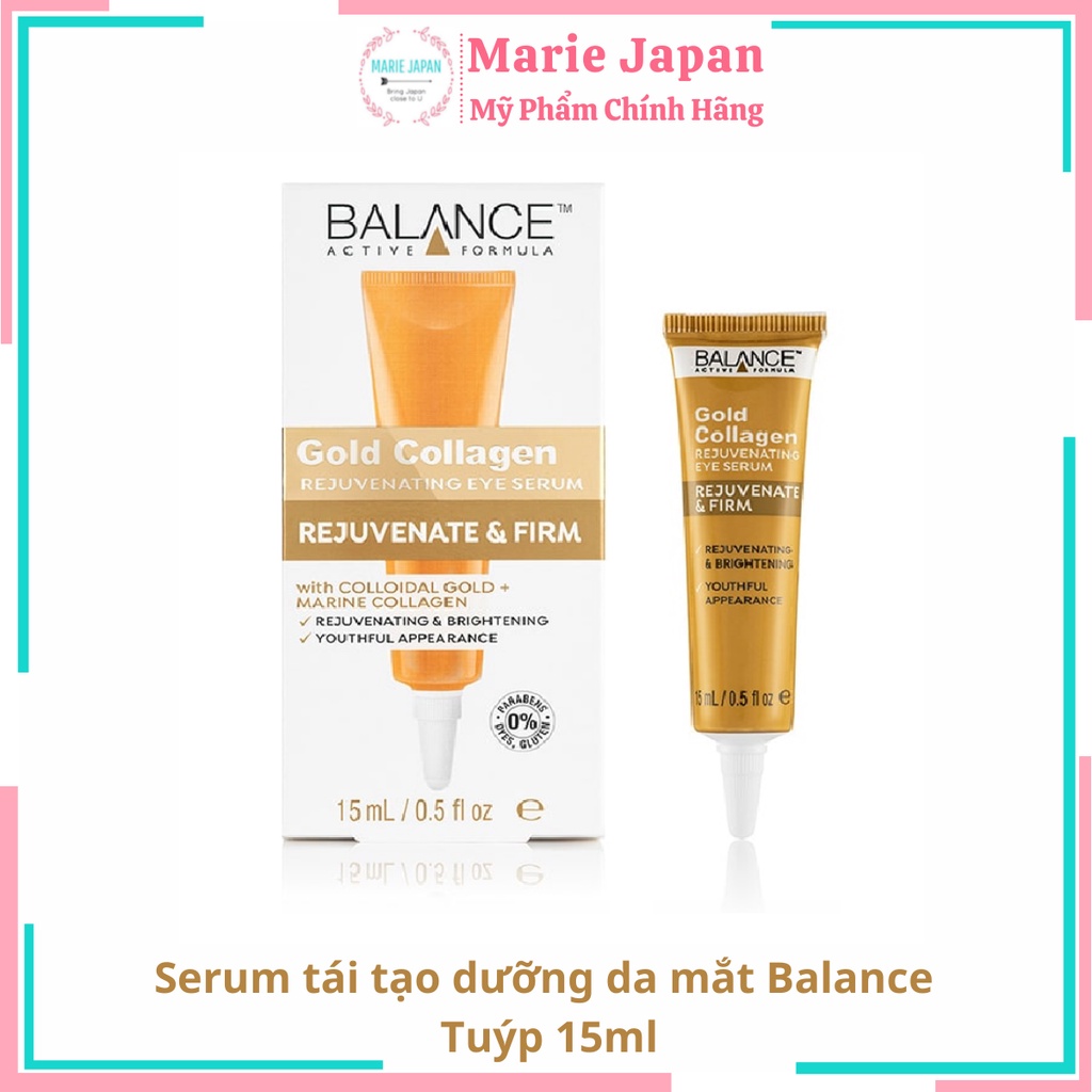 Serum tái tạo và dưỡng da mắt Balance Active Formula Gold Collagen Rejuvenating Eye 15ml | BigBuy360 - bigbuy360.vn