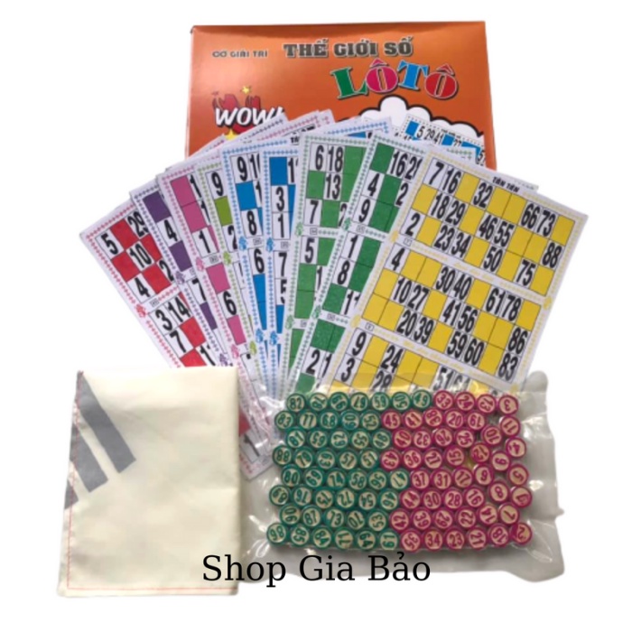 Lô tô 2 mặt số quân cờ bằng gỗ cao cấp , hàng đẹp