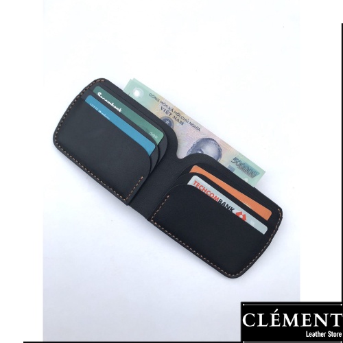 Ví da nam cao cấp, bóp ví nam da bò thật Clément – CM013 - BH 12 tháng - Full box