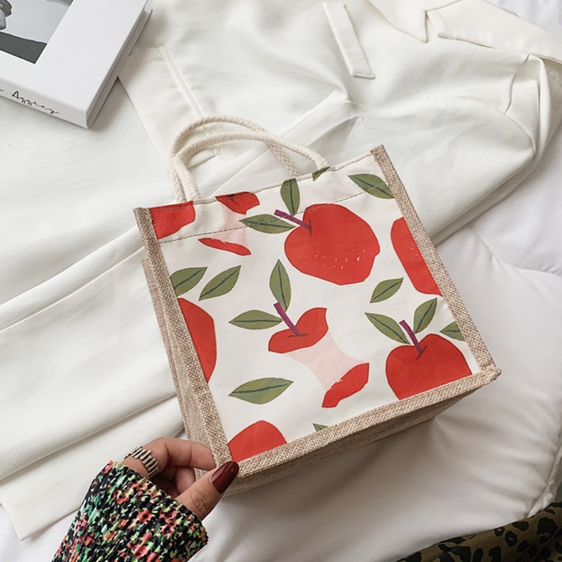 Túi vải In Họa Tiết Trái Cây Hoạt Hình