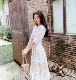 [ORDER] Đầm trắng bèo tầng (ảnh thật từ ảnh 7)