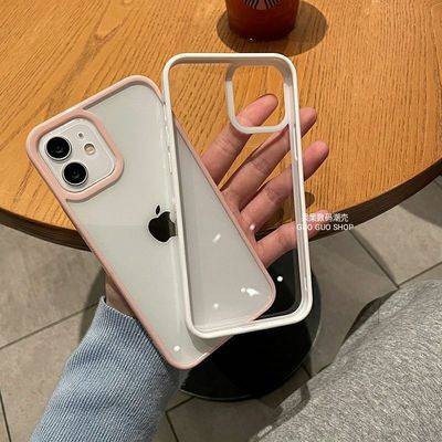 Ốp lưng điện thoại di động siêu mỏng trong suốt chống rơi rớt trí thun ngắn tay | BigBuy360 - bigbuy360.vn