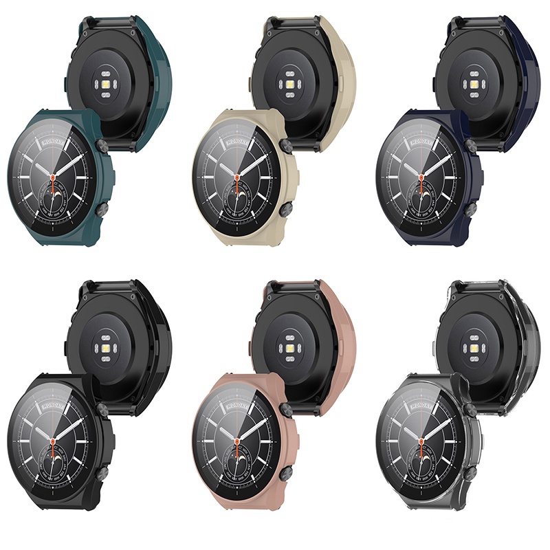 1 Ốp Bảo Vệ Đồng Hồ Thông Minh Xiaomi Watch S1 Bằng PC Cứng Mặt Kính Cường Lực Chống Trầy Chống Thấm Nước