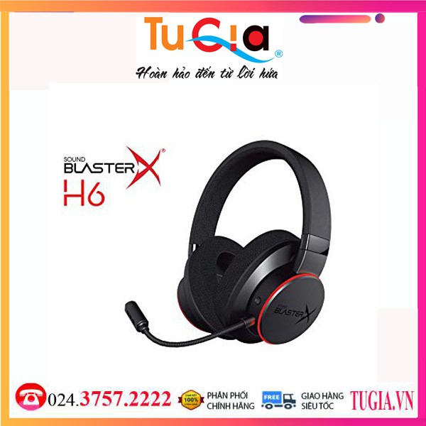 Tai nghe Gaming Creative Sound BlasterX H6 (USB/ 3.5)-Hàng chính hãng