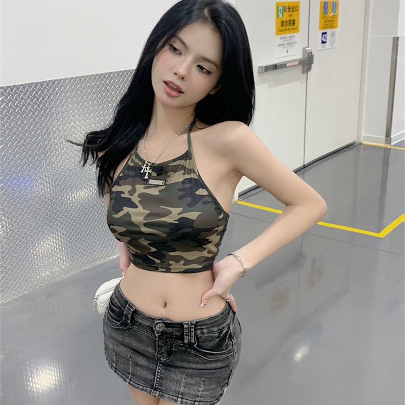 Áo Hai Dây Họa Tiết Rằn Ri Phong Cách Quyến Rũ