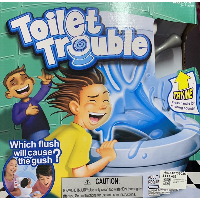 Trò chơi bồn cầu rắc rối Toilet Trouble phun nước vào mặt, em bé phun nước.