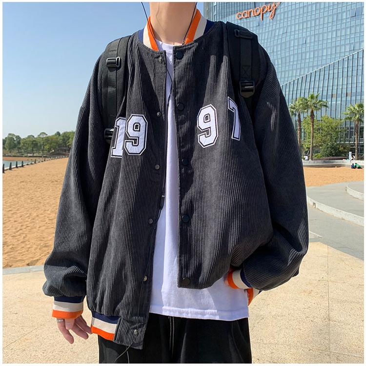 Áo bomber nam form rộng thời trang ulzzang unisex 2022, Áo varsity nam nhung tăm mặc nhà đi chơi đi học ulzzang hàn quốc