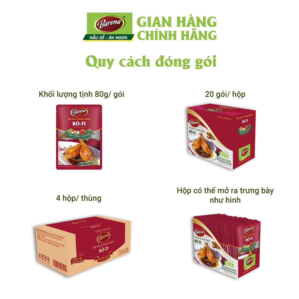 Gia Vị Rô-Ti Barona 80g ướp ngon chuẩn vị không cần nêm nếm