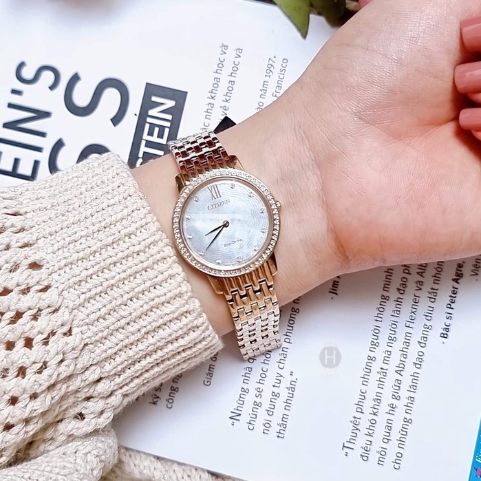 Đồng Hồ Nữ Citizen EX1483-50DXG Eco-Drive B023 Mặt khảm trai dây