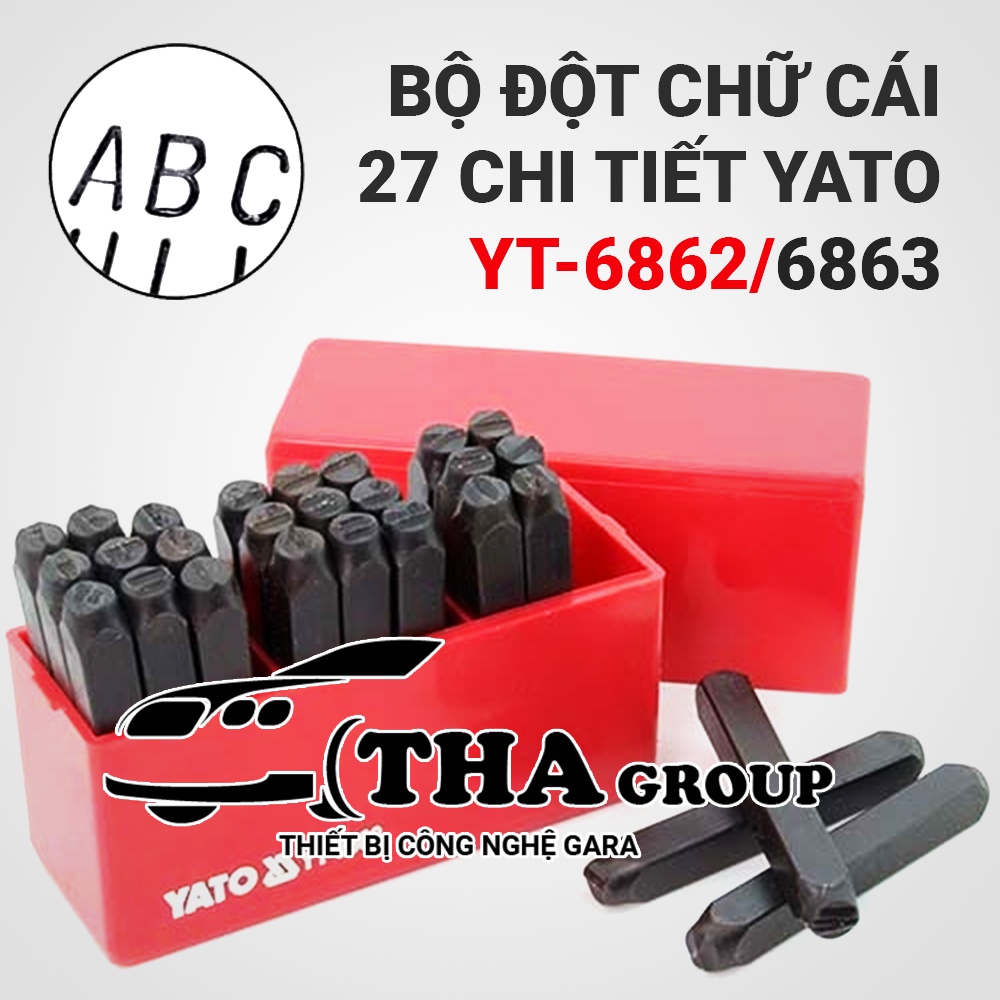 Bộ đột chữ cái 27 chi tiết Yato YT-6862/6863