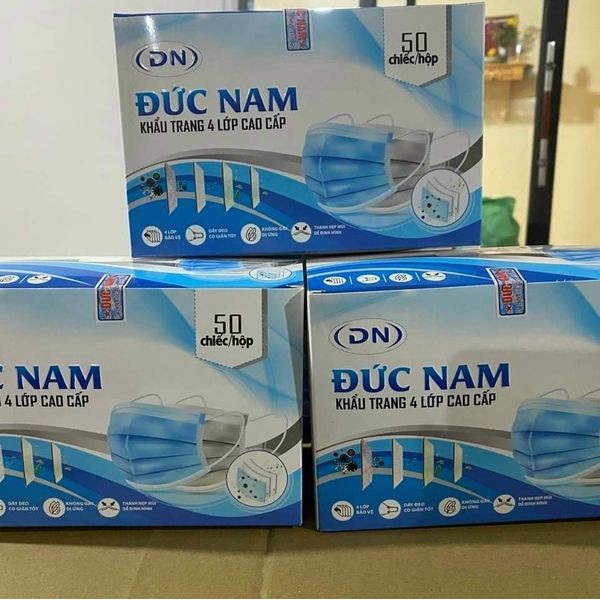 Hộp 50 Chiếc Khẩu Trang 4 Lớp Đức Nam