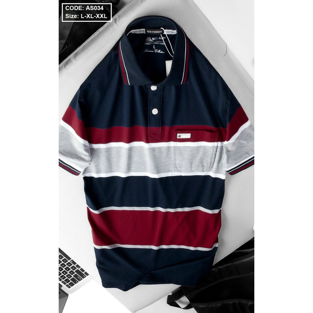 Áo Polo Nam Có Có Túi Trung Niên - Thấm Hút Mồ Hôi, Co Giãn Đa Chiều | BigBuy360 - bigbuy360.vn