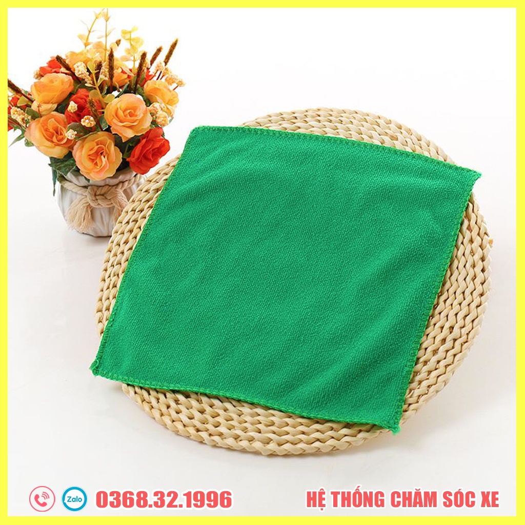 Khăn Lau Xe Microfiber Thấm Hút - Lau Bàn Ghế Đồ Dùng Gia ĐÌnh Đa Năng - Lau Rửa Xe Hơi Ô tô, Xe Máy 25x25cm