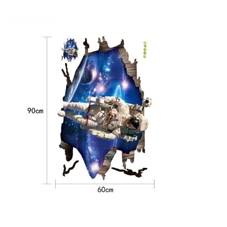 Decal trang trí tường hình Người Vũ Trụ 3D