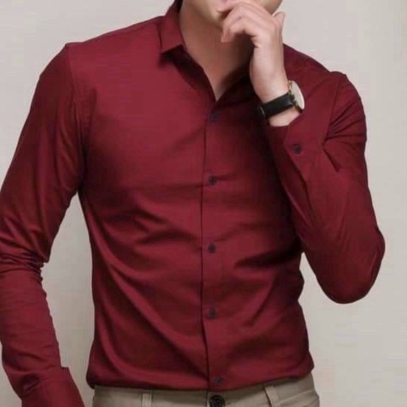 Áo Sơ Mi Nam Vải Trơn Dài Tay Hàn Quốc Chống Nhăn Chống Xù | BigBuy360 - bigbuy360.vn