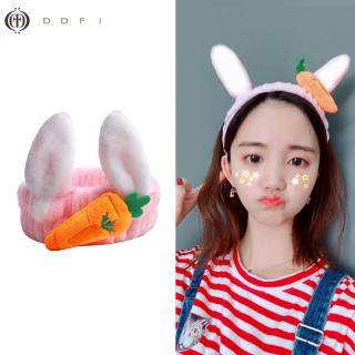 DDFI - Carrot Rabbit Ear Cute Headband Korea Makeup Wash Hair Bundle Children's Hair Band E5D09