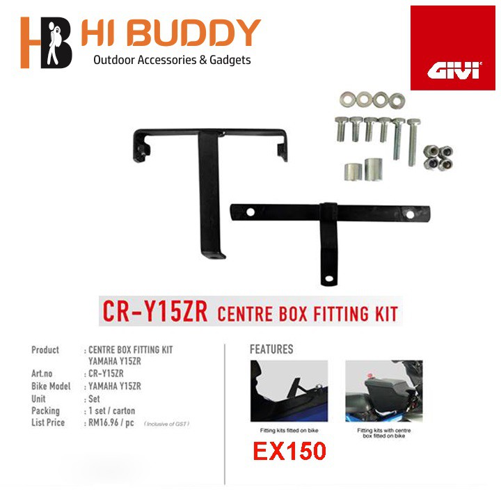 Thùng Giữa Xe Máy Givi G10N 10 Lít Mẫu Mới 2018 - Tặng Kèm PÁT Cho Xe EXCITER 150