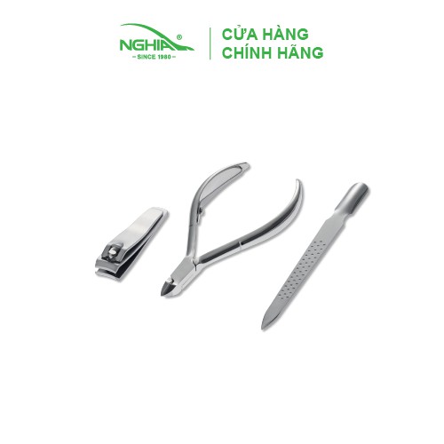 Bộ Quà Tặng Kềm Da-Bấm Móng-Sủi Da Cao Cấp Kềm Nghĩa GS.14 PT