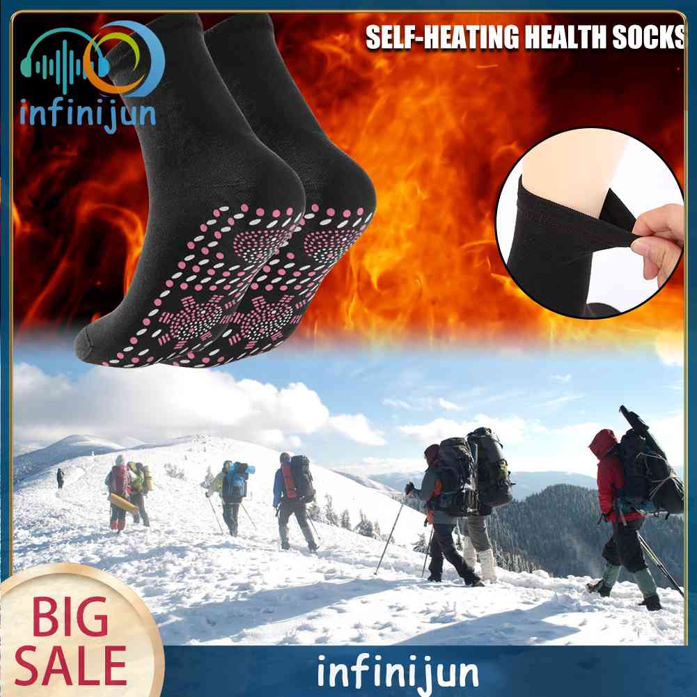 Bộ 3 Đôi Vớ Tourmaline Từ Tính Tự Sưởi Ấm Mát Xa Chân