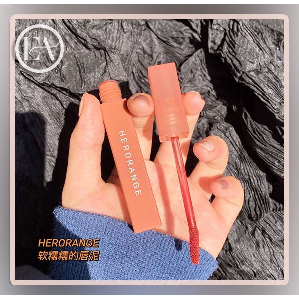 HERORANGE Nhật ký màu sắc Kem môi bùn Nhung môi sương mù men Son môi học sinh câm