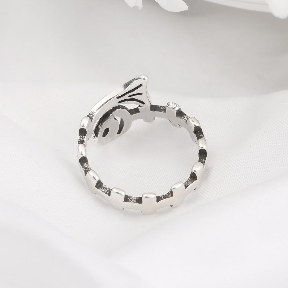 MAG Nhẫn Đan Len Hình Xương Cá Có Thể Điều Chỉnh