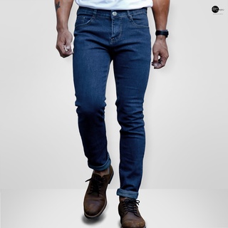 Quần jean nam màu xanh đậm cao cấp co giãn form dáng ôm skinny trẻ cực cool