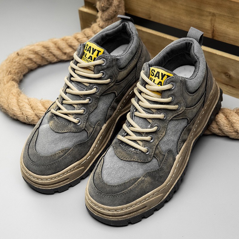Giày sneaker nam, giày thể thao cổ cao Da lỳ chống xước phong cách cực ngầu | BigBuy360 - bigbuy360.vn