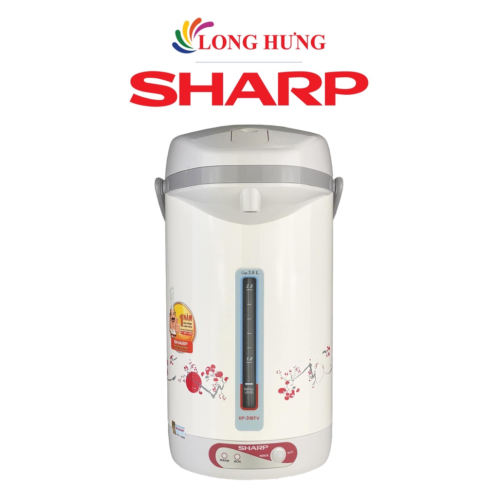 [Mã ELHADEV giảm 4% đơn 300K] Bình thủy điện Sharp 2.8 lít KP-31BTV - Hàng chính hãng