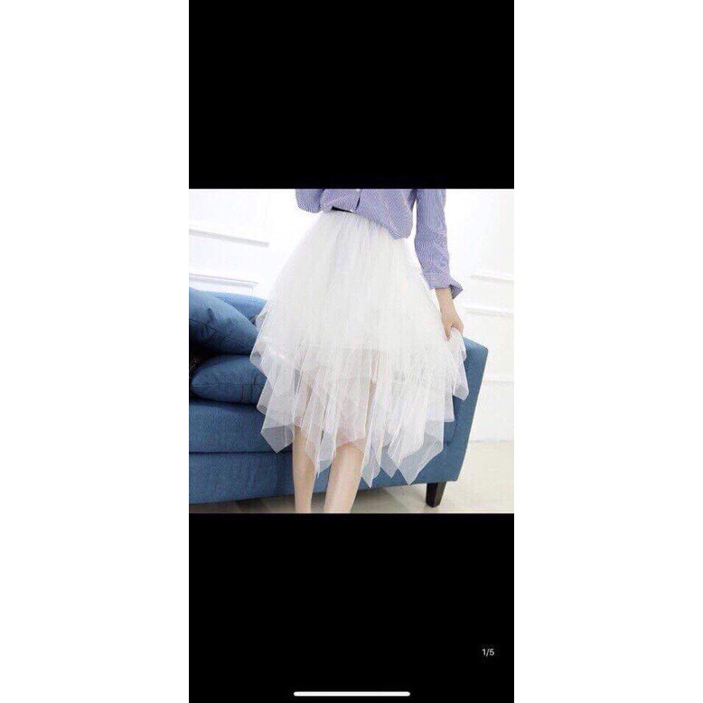 Chân váy ren tua rua nhọn Sang chảnh(3 màu đen,trắng,kem) | BigBuy360 - bigbuy360.vn