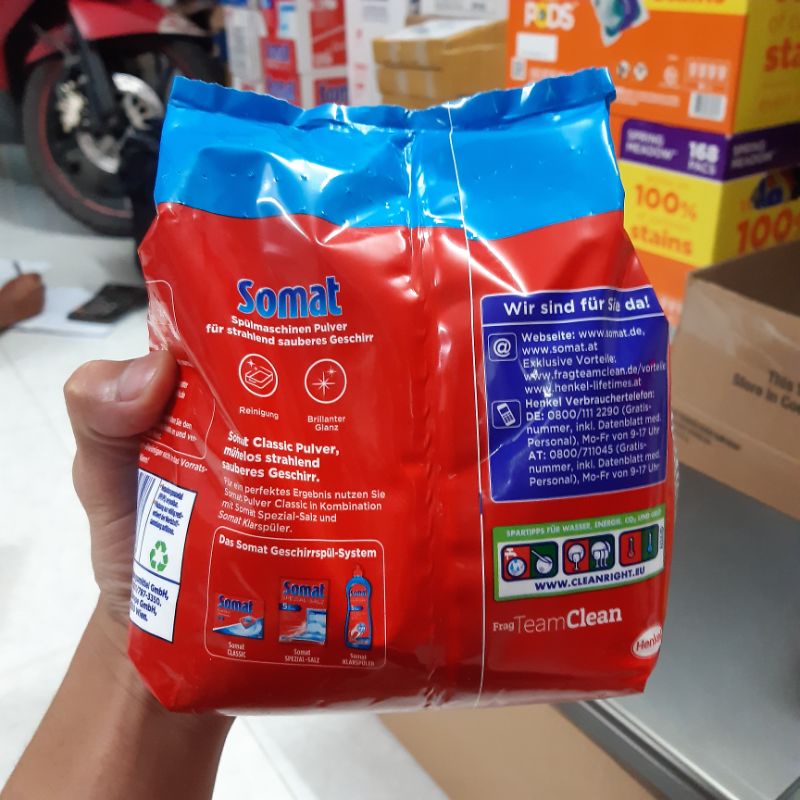 Bột rửa chén Somat 1.2kg - bột dùng cho máy rửa chén bát tẩy sạch thức ăn