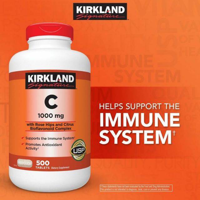 Viên uống Vitamin C 1000mg kirkland 500v