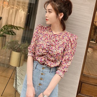 Áo Voan Hoa Ngắn Tay Thời Trang Xinh Xắn Cho Nữ
