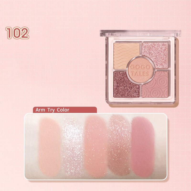 Bảng Phấn Mắt GOGO TALES 5 Màu Pocket Magic Eyeshadow Palette
