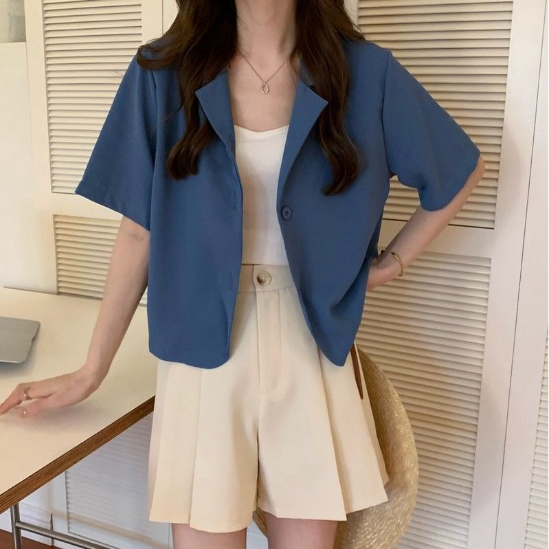 Áo Khoác Dáng Rộng Ngắn Tay Thời Trang Mùa Hè Dành Cho Nữ 2022