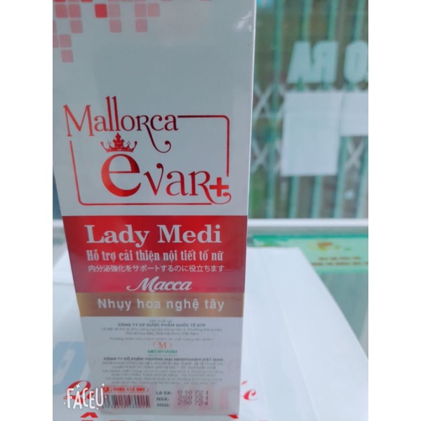 Mallorca Evar tăng cườg nội tiết tố nữ+làm đẹp da giảm nám sạm dùng được cho người có u nang