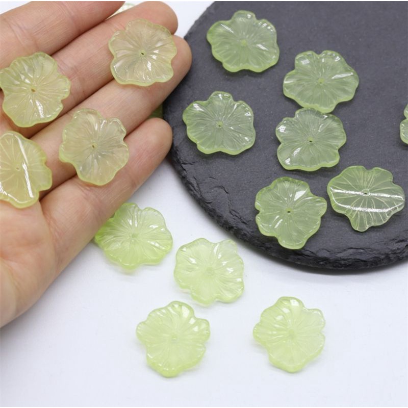 Set 10 lá sen 20x22mm -  - Nguyên liệu làm cài tóc cô dâu, cài tóc cổ trang thủ công, handmade DIY