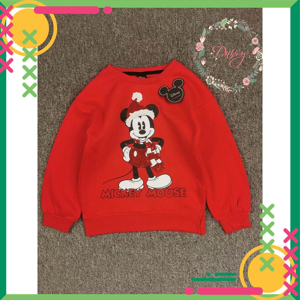 Áo nỉ Primark đỏ hình Mickey SIZE LỚN