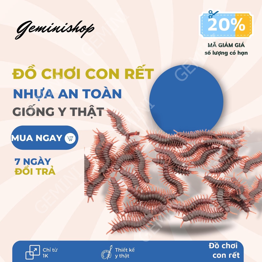 Đồ chơi con rết độc đáo RN5 - Đồ chơi rết nhựa mô phỏng động vật cho bé GEMINI SHOP