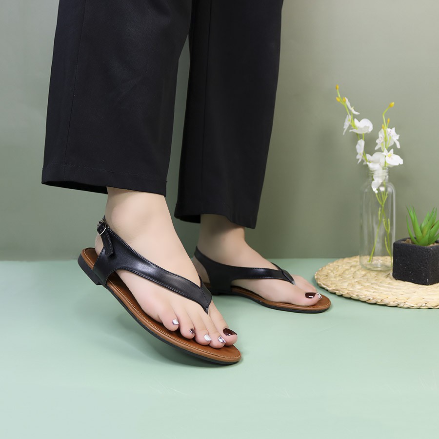 {FREESHIP} Giày sandal nữ đế bệt xỏ ngón quai hậu Yomi thời trang SY0576