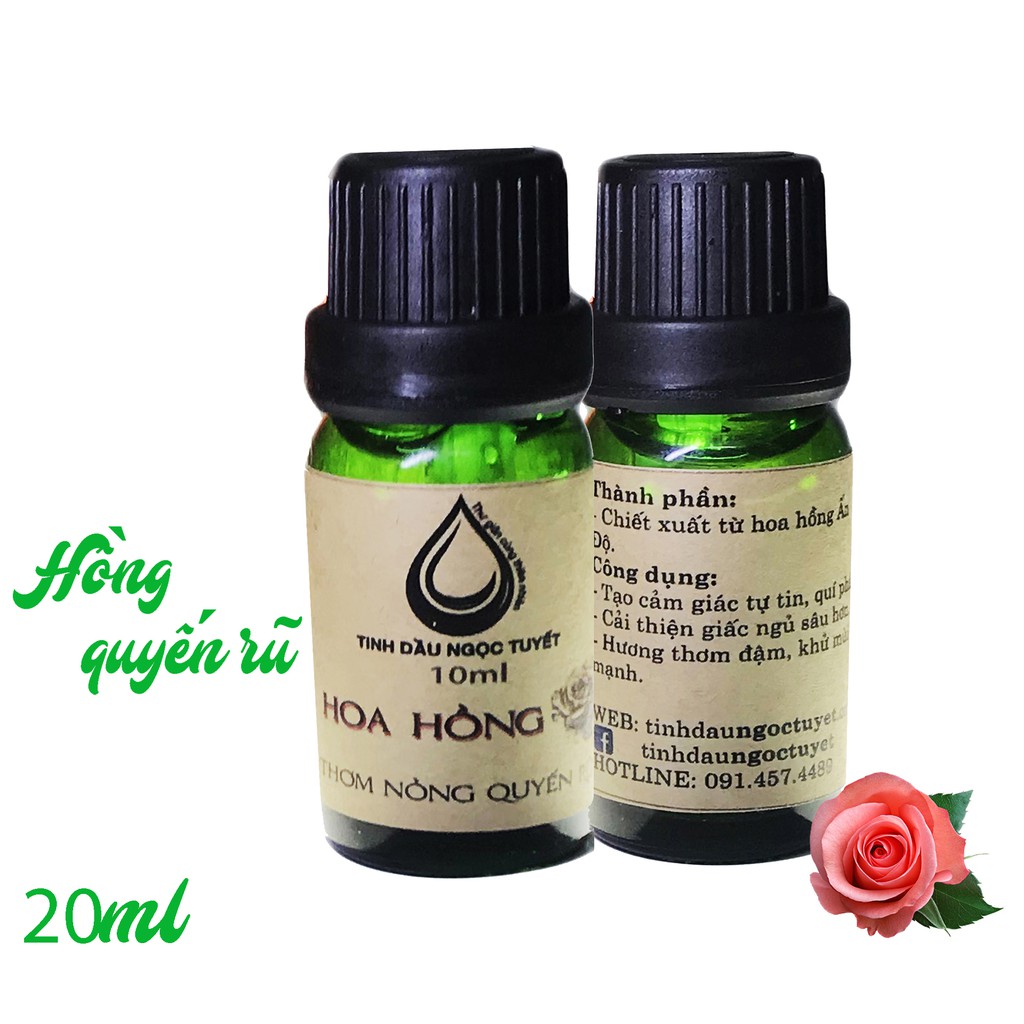 Tinh dầu hoa hồng nguyên chất Ngọc Tuyết 10*10ml thơm nồng quyến rũ