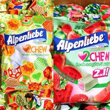 gói kẹo Alpenliebe cứng và chew 2in1