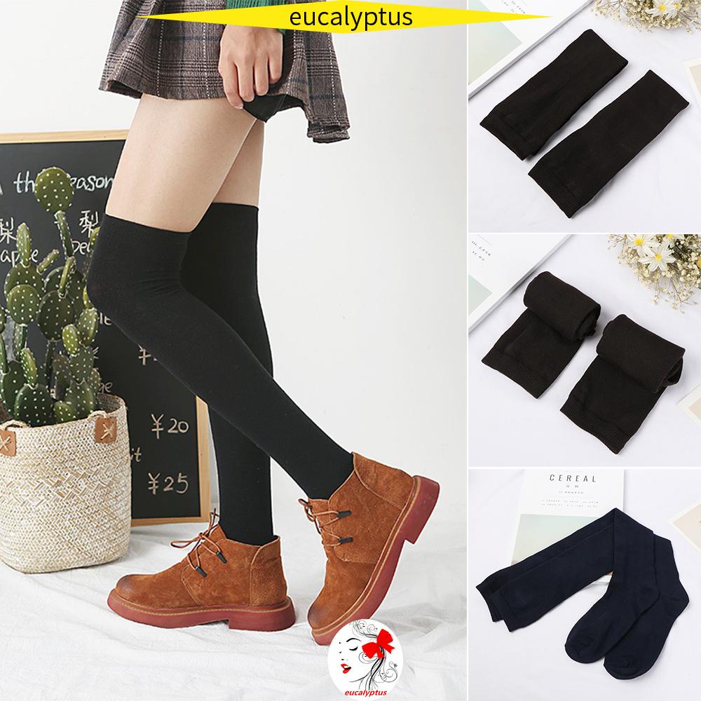 Vớ Cotton Dài Qua Gối Co Giãn Giữ Ấm Nhiều Màu Sắc Thời Trang Cho Nữ