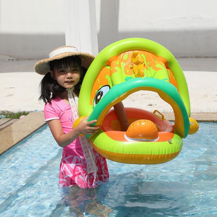 Phao Bơi Trẻ Em KOGANO Phao Bơi Cho Bé Xỏ Chân Chống Lật Họa Tiết Khủng Long Đáng Yêu Có Mái Che SS-001390