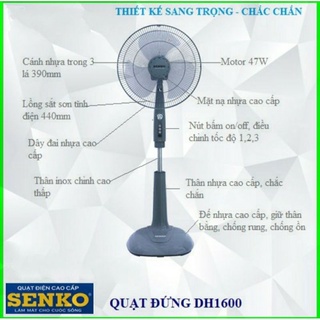 QUẠT ĐỨNG CÓ HẸN GIỜ SENKO DH1600