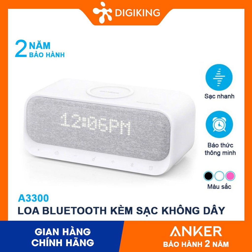 Loa bluetooth ANKER A3300 - kèm đồng hồ báo thức FM