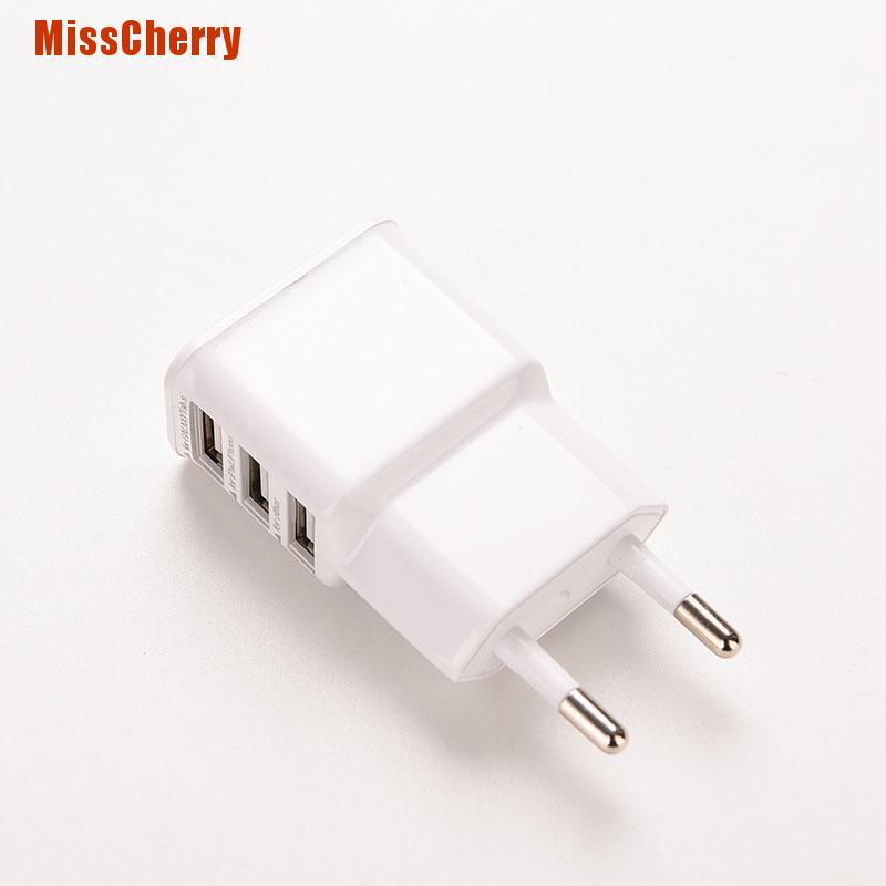 Củ Sạc 3 Cổng Usb Phích Cắm Eu Cho Iphone Samsung Galaxy S5