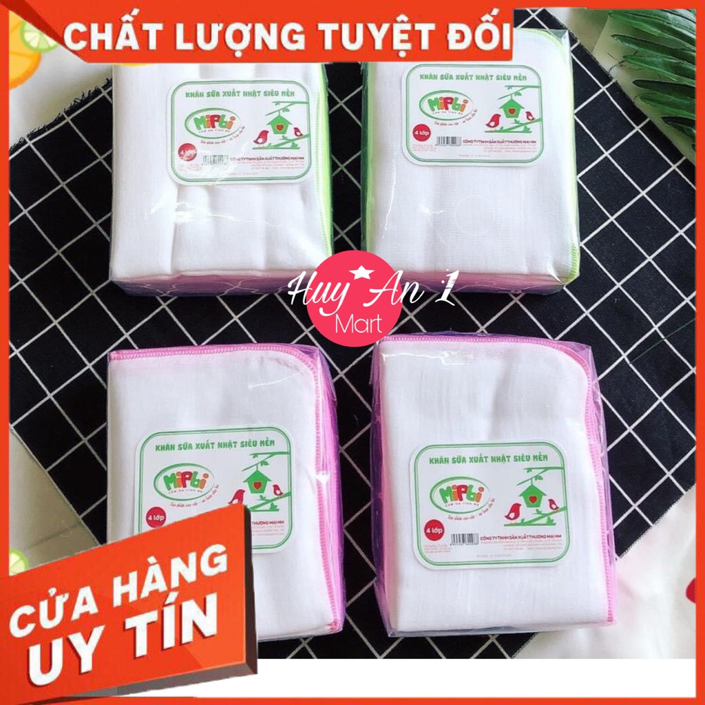 ❌ FREESHIP❌ SÉT 10c khăn sữa xuất nhật 2,3,4 lớp Mipbi 100% Cotong AN TOÀN TUYỆT ĐỐI CHO TRẺ